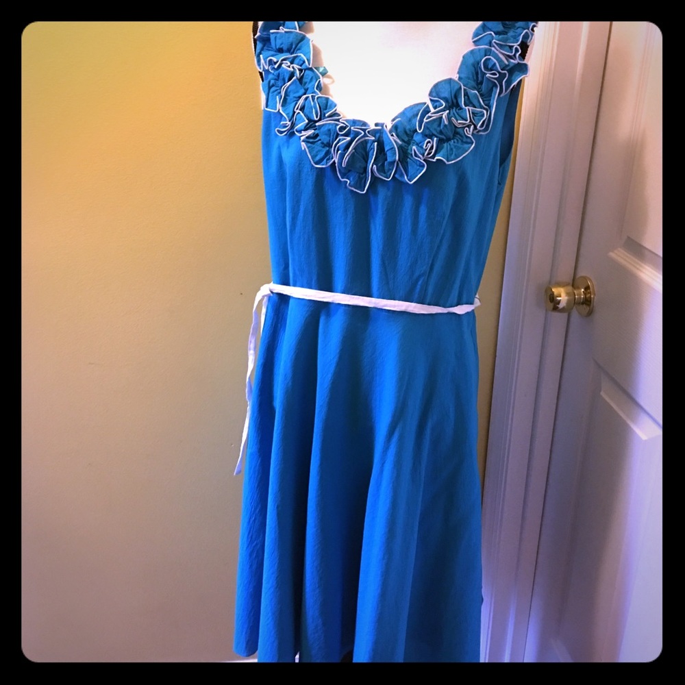 Perfect for spring.  New blue and white dress.